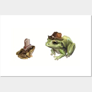 Froge Cowboys Saying Howdy Posters and Art